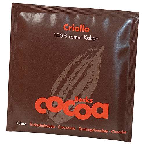 Becks Cocoa Trinkschokolade Criollo 100 % Beutel 20 g