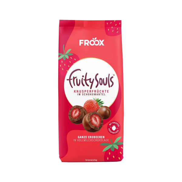 FruitySouls Ganze Erdbeeren in Vollmilchschokolade 100g