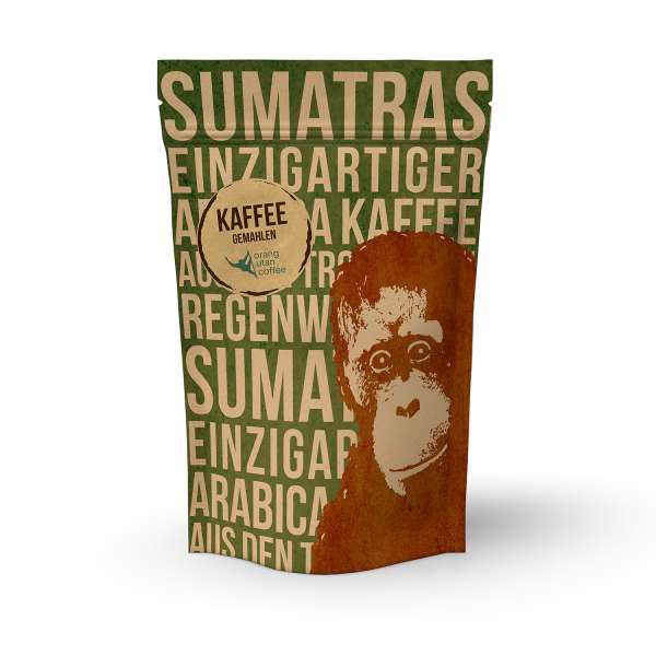Orang-Utan Sumatra Arabica Kaffee gemahlen 250 g