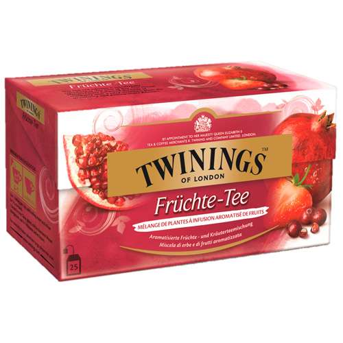 Twinings Früchtetee Cranberry, Granatapfel & Erdbeere 25 Teebeutel