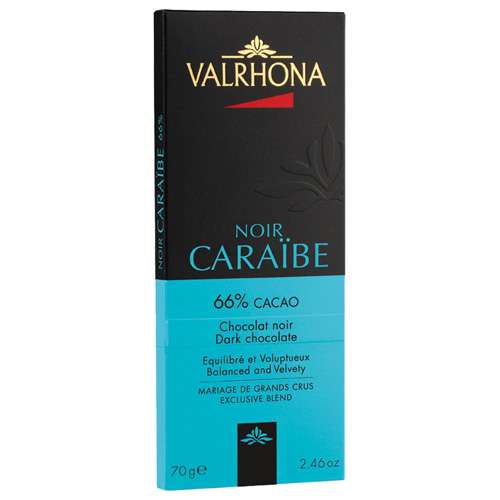 VALRHONA Dunkle Schokolade Noir Caraibe 66% 70 g
