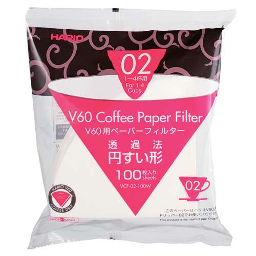 HARIO V60 Kaffeefiltertüten aus Papier 100 Stück
