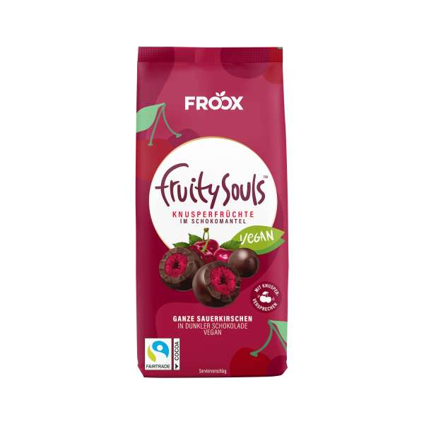 FruitySouls Ganze Sauerkirschen in Zarttbitterschokolade 100g