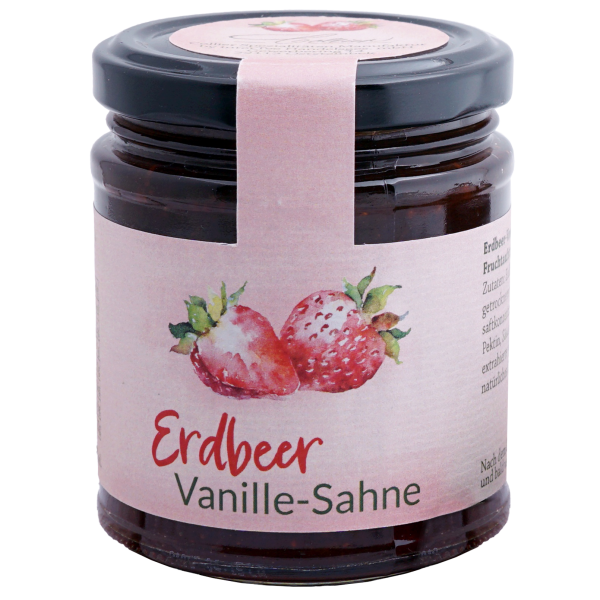 Erdbeer-Vanille-Sahne Fruchtaufstrich von Collier 225g