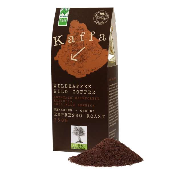 Kaffa Bio Wildkaffee Espresso Roast gemahlen 250 g