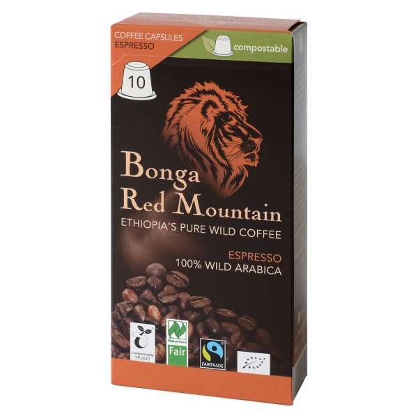 Bonga Red Mountain Espresso kompostierbare Kapseln 55 g