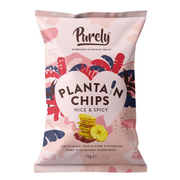 Purely Plantain Chips Nice & Spicy 75 g